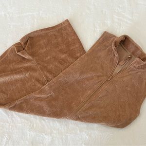 Skims velour logo short onesie